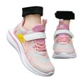 thumbnail image 2 of Lujianch Children's Fashion Mesh Lace Up Sneakers Color Matching Casual Comfortable Running Shoes Lightweight Girls Sneakers Size 9.5-10 Years, 2 of 5