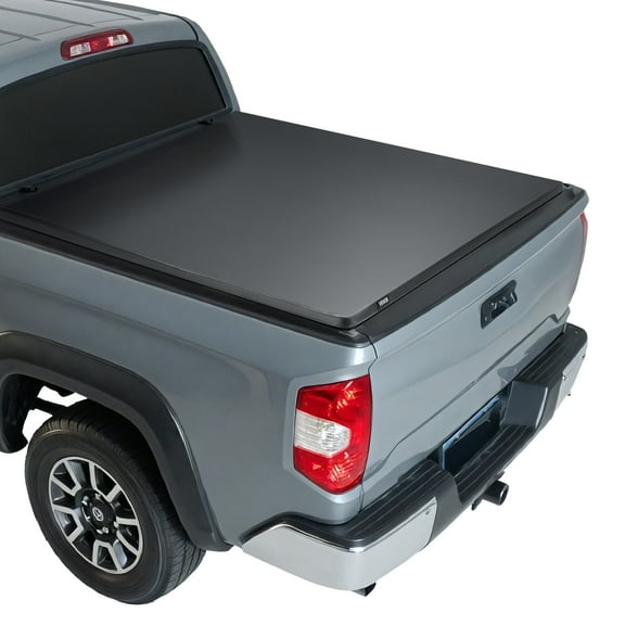VEVOR Soft Roll-Up Truck Bed Tonneau Cover, Compatible with 2014-2018 Chevy Silverado/GMC Sierra 1500 (2019 LD/Limited), Fits 5.8 ft (5 ft 9 in/69 in) Bed, PVC Tonneau Cover with Aluminum Alloy Bars