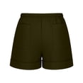 thumbnail image 5 of DPTALR Men's Solid Color Linen Casual Fashion Shorts, Elastic Drawstring Waist, Multi-Pocket, Beach & Seaside Shorts,Army Green,Big and Tall Men S, 5 of 7