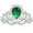 Green, variant on Elegant Pear-Shaped CZ Princess Crown Tiara Rings Engagement for Women, Silver Color Teardrop Cocktail Statement Ring Adjustable