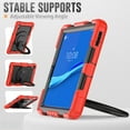 thumbnail image 5 of For Lenovo Tab K10/M10 Plus (2nd Gen) Case 10.3 inch, 360 Rotating Shockproof Cover with Stand, Handle, Shoulder Strap (TB-X6C6/TB-X606), Red, 5 of 7