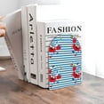 thumbnail image 6 of Hirioo Red Funny Crab on Blue Stripe for Bookends Decorative Bookends for Shelves for Home or Office, Non-Slip Base, 6 of 8