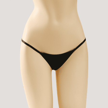 Fulorrnie Underwear for Women Seamless G String No Show Thong Panties Banded Waist Stretchable Panty  Black  XL