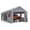 Gray, variant on 10x20 ft PE Carport Sidewall Cover Replacement, Zipper Door Panels with Mesh Windows, Weather-Resistant 160g Canopy Fabric