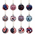 thumbnail image 1 of 12 bolas de tela para el Día de la Independencia, decoración navideña, adornos para bodas, bailes de graduación, adornos para árboles, suministros para colgar en festivales, suministros para fiestas, 1 of 5