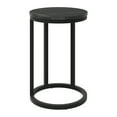 thumbnail image 1 of Kris & Alley Modena Table d'Appoint Contemporaine en Forme de C avec Dessus Rond en Bois d'Ingénierie et Base en Acier Enduit, 1 of 6