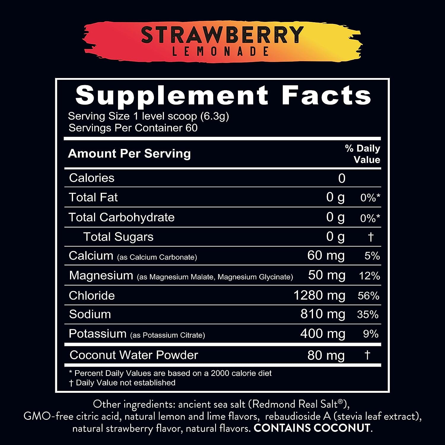 REDMOND Re-Lyte Hydration Electrolyte Powder Mix (Strawberry Lemonade)