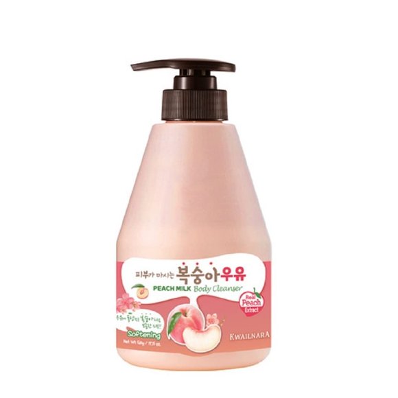 WELCOS KWAILNARA Limpiador corporal con leche de durazno 560 g / 19,75 oz.