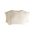 thumbnail image 5 of OUSITAID Women Summer Basic Knit Loose Crew Neck Sleeveless Vest Tank Crop Tops, 5 of 5