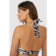 thumbnail image 2 of Gorgeous - Top de Bikini Estampado de Cebra para Mujer (Blanco, Negro), 2 of 4