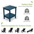 thumbnail image 7 of FURRYFECTION Blue Patio Side Table,2-Shelf HDPE Weather Resistant End Table, 7 of 7