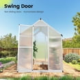 thumbnail image 2 of KING BIRD Premium 8x6FT Polycarbonate Greenhouse for Outdoors, Kuick-Setup Large Walk-in Hot Green House for Outside, Silver, 2 of 9