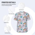 thumbnail image 3 of Rateoe Unicorn DoingYoga Pattern Men’s Baseball Short Sleeve Polo Shirt, Midweight Men's Shirt Golf Shirt Polo Shirts Quick Dry Short-XX-Large, 3 of 7