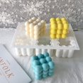 thumbnail image 3 of Molde de silicona para velas, molde de silicona antiadherente con forma de cubo 3D, molde para helado, chocolate, pastelería, postre y herramienta para hornear, 3 of 5