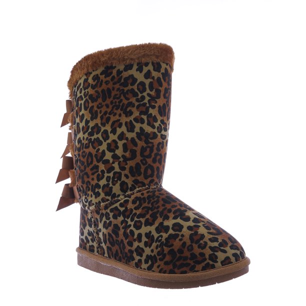 Ann34K by 1, Girl Shearling Faux Fur Pull Ons Children Mid Calf