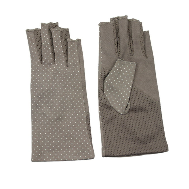 Sun Protection Gloves for Women Sun Protection Gloves Fingerless Sun Gloves  for Men Uv Protection Black