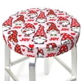 thumbnail image 3 of Haiem Christmas Gnome Print Cushion Round Bar Chair Seat Cover Bar Chair Cushion Covers Elastic Washable Bar Chair Cover,Protects from Scratches and Stains-12 inch, 3 of 7