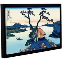 ArtWall Katsushika Hokusai "Lake Suwa in the Shinano Province" Gallery-Wrapped Floater-Framed Canvas