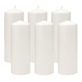 thumbnail image 1 of Pillar Candles Stonebriar, blanco sin perfume, 80 horas de combustión, 3 x 8 unidades, paquete de 6, 1 of 8