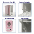 thumbnail image 3 of Mini Refrigerador Bluelander con Espejo LED, Capacidad de 4L, Estante Extraíble, Rosa, 3 of 4