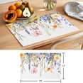 thumbnail image 6 of Spring Flowers Placemats Set of 4, Watercolor Blue Yellow Purple Floral Non-Slip Place Mats Washable Table Mats for Kitchen Dining Table Decorations Indoor/Outdoor, 6 of 9