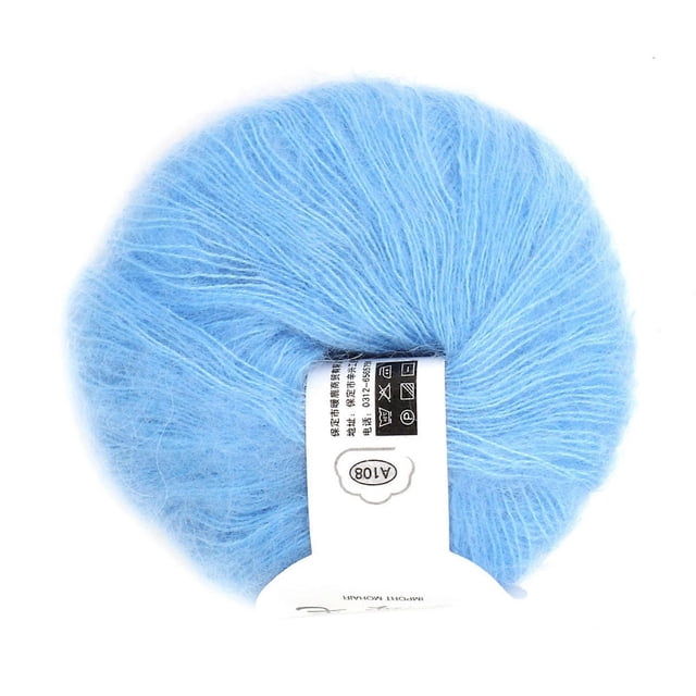 Fil de laine angora doux et populaire en mohair et pashm (bleu clair)