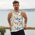 thumbnail image 6 of KLL Flowers Butterfly Print Men's Muscle Gym Workout Stringer Tank Tops Bodybuilding Fitness T-Shirts Tank Tops Men-Large, 6 of 7