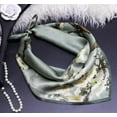 thumbnail image 2 of PTSPLLMY 100% Pure Mulberry Silk Small Square Scarves -21'' x 21''- Digital Printed Neckerchief –Women Men Lightweight Scarf, 2 of 6