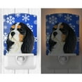 thumbnail image 2 of Caroline's Treasures LH9279CNL Cavalier Spaniel Winter Snowflakes Holiday Ceramic Night Light, 6x4x3", multicolor, 2 of 2