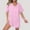 Pink, variant on Womens Loose Fits Distressed Jumpsuit V Neck Round Neck Oversized Casual Romper Long Sleeve Boho Style(Pink,M)