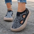 thumbnail image 2 of Rokment Womens Tie Dye Orthotic Chunky Walking Shoes Beach Casual Closed Toe Sandals Hollow out Comfortable Platform Slip on Socks Non Slip Nursing Work Flat Loafers Fashion Sneakers Black Size 6, 2 of 8