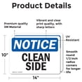thumbnail image 2 of (2 Pack) Clean Side OSHA Notice Sign 14 Inch X 10 Inch Vinyl Label Decal Sticker Weather Resistant, UV Protected for Workplace, Business, and Construction Site, Made in the USA, 2 of 7