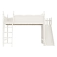 thumbnail image 5 of Harper & Bright Designs Queen Size Loft Bed with Wardrobe and Storage Shelves, Solid Wood Loft Bed Frame with Detachable Slide and Ladders, Beige, 5 of 12