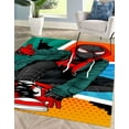 thumbnail image 3 of Super Hero Rugs, Boy Room Rugs, Children Rug, Accent Rug, Step Rug, Wall Hanging Rug, Gift For Her, Runner Rug, Large Rug, Non-Slip Carpet, 2.3'x3.3' - 70x110 cm, 3 of 8
