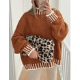 thumbnail image 3 of PRETTYGARDEN Women's Winter Oversized Pullover Sweaters Long Sleeve Mock Neck Chunky Knit Slouchy Jumper Tops, 3 of 10