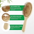 thumbnail image 3 of Set 4 en 1 de cepillo y peine de bambú para todo tipo de cabello con cepillos de masaje de madera., 3 of 5