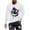 White, variant on WREESH Halloween Long Sleeve Tops Fashionable Men's Printed Top with Long Sleeved Round Neck and Smiling Face Printed Top/Shirt Black
