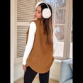 thumbnail image 4 of Chaleco Sin Mangas para Mujer, Chaqueta de Invierno Cálida con Botones Camello L, 4 of 8