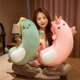 thumbnail image 5 of Peluche torcido de animales para niños, muñeco Kawaii, unicornio, dinosaurio, Husky, hámster, almohada suave, cojín de peluche, regalo de San Valentín, 5 of 5