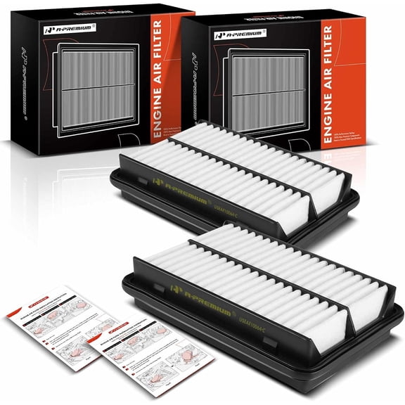 A-Premium 2-PC Engine Air Filter Compatible with Suzuki Aerio 2003 2004 2005 2006 2007, 2.0L 2.3L, Replace# 1378054G10000, 1378054G10