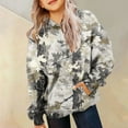 thumbnail image 6 of Staki Camo Hoodie Girls Girl's Camo Graphic Hooded Sweatshirt Long Sleeve Drop Shoulder Hoodie 2025 Fall Outfits Pullover Tops 2-3T 4-5T 5-7T 8-10T 11-12T(Gray,4-5 Years), 6 of 6