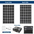 thumbnail image 4 of Garvee Outdoor Rug 8'x10' Waterproof Patio Rug, Portable Modern Geometric Plastic Outdoor Carpet for Camping,Deck, Backyard, Porch Decor, with Storage Bag, Black and Gray, 4 of 6