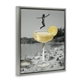 thumbnail image 4 of Stupell Industries Swimming in Cocktail Food & Beverage Painting Gray Floater Framed Canvas Art Print Wall Art, 25 x 31, 4 of 10