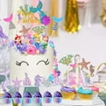 thumbnail image 5 of 32 Pieces Mermaid Cake Topper, Doll Decoration for Ocean-Themed Birthday Party Supplies - Glitter Cake Decorations for Girls and Children, 5 of 7