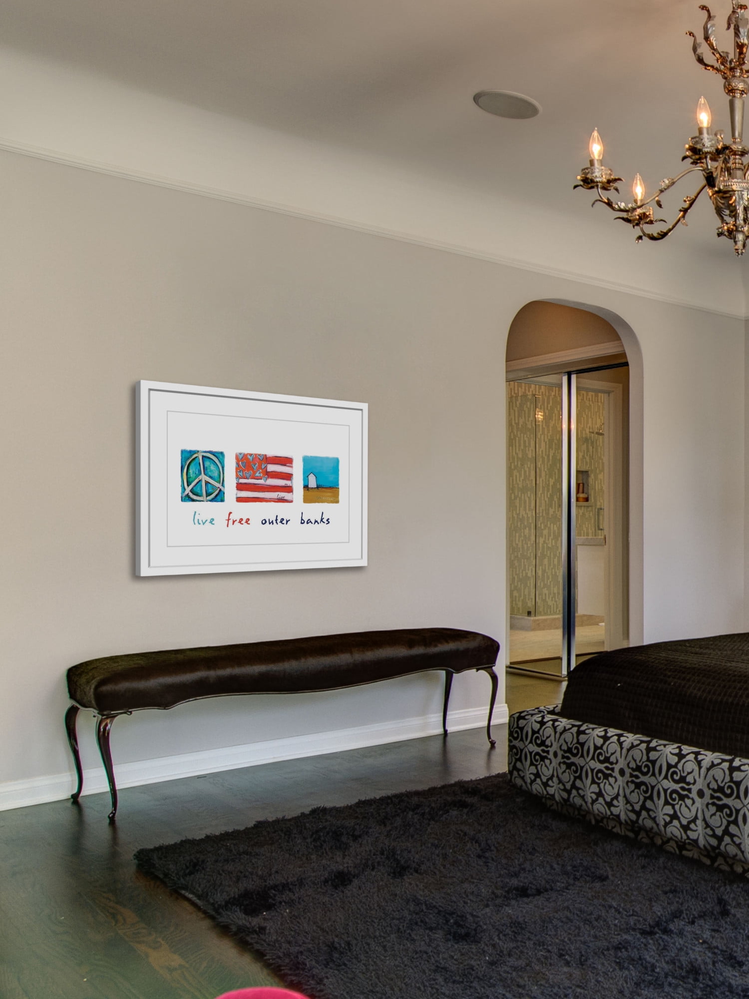 Marmont Hill "Live Free Outer Banks" by Tori Campisi Painting Print in Frame