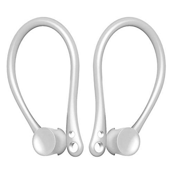 epacks Single Pair EarHooks for AirPods, Anti-Lost Secure Earhook Holder Ear Attachment Loops for Apple AirPods 1 & 2 Earphone Earbuds Earpods (White)