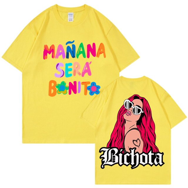 Camiseta de Manana Sera Bonito para mujer, ropa de calle de manga corta, Karol G Merch Music, Will Be Nice, moda de Sirena