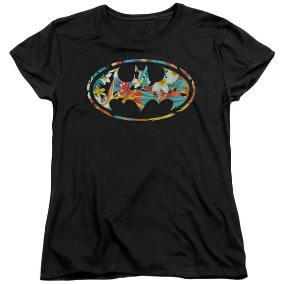Batman Hawaiian Bat S/S Women's T-Shirt Black