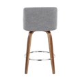thumbnail image 2 of Tabouret de comptoir moderne milieu-du-siècle Toriano de LumiSource, 2 of 9