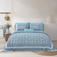 thumbnail image 2 of WODREAMS Ethnic Floral 3-Piece Gray Bedspread Set, Queen, 2 of 4